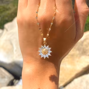 Sunflower Pendant Necklace